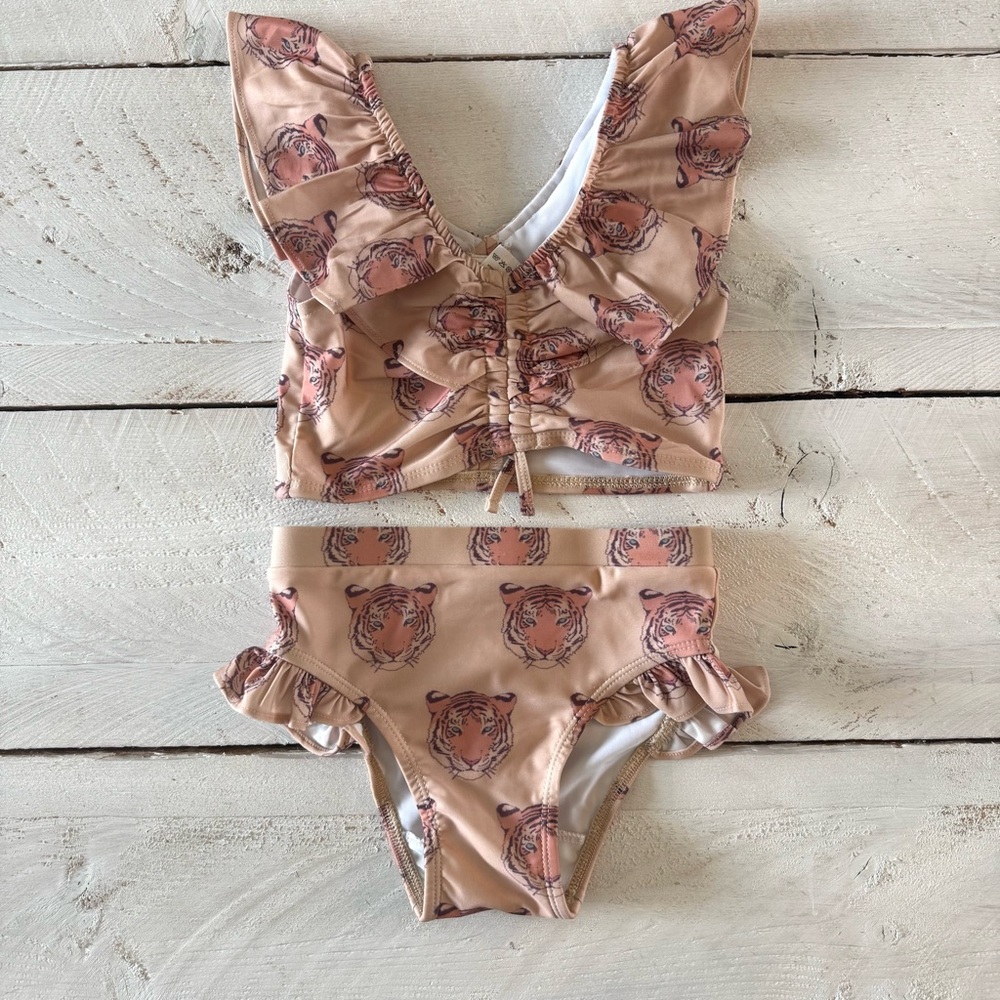 Kate Quinn Tiger Head Ruffle Bikini
